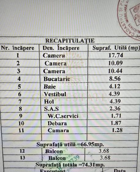 3 Camere + Boxa Et.7/10 Metrou Pacii - 13