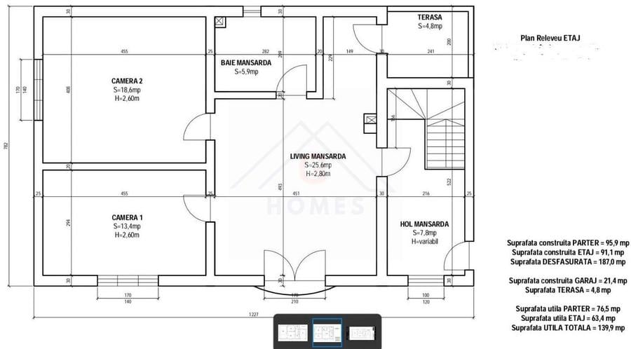 CASA INDIVIDUALA cu garaj LA PRET DE APARTAMENT. Plata esalonata. - 23