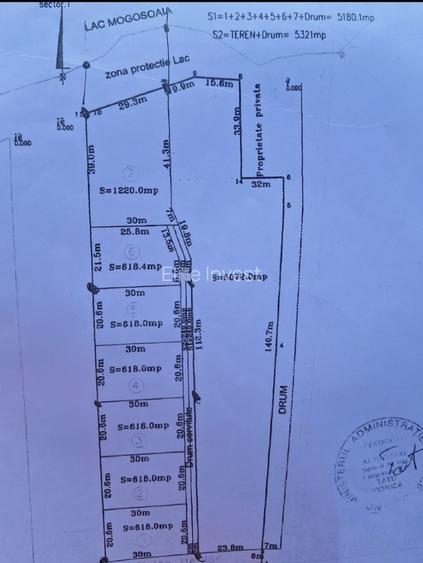 Teren intravilan Mogosoaia- 7 Loturi-Suprafata totala 5180 mp-Deschidere Lac - 7