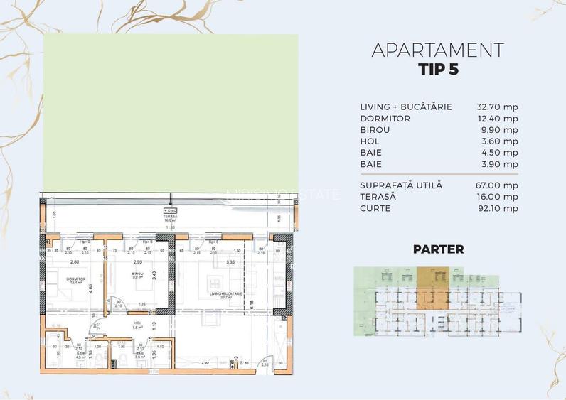 Apartament 3 camere cu gradina proprie 92mp, Metrou Berceni/Dimtrie Leonida - 3