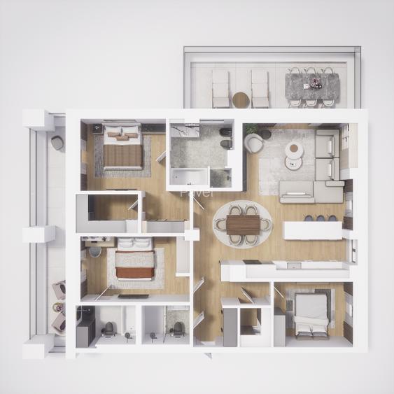 Penthouse Premium | Vedere la munte | Sistem Smart Home | 2 Parcari subterane - 3
