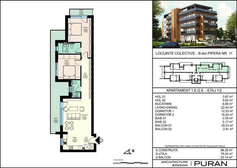 Apartament 3 camere stradal Bulevardul Pipera | Proiect premium | Comision 0 - 4