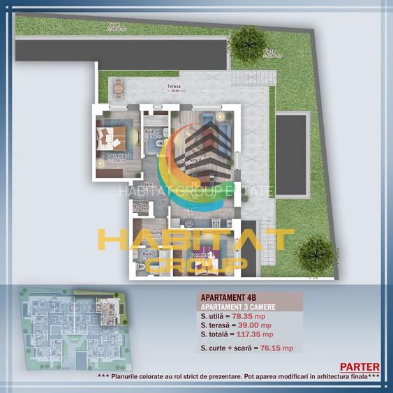 Apartament 3 camere cu Gradina Proprie - 1