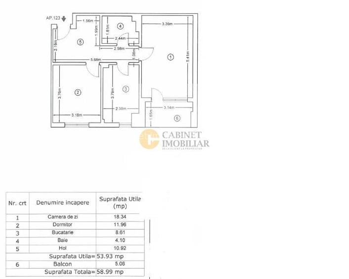 2 Camere - 59MP | Decomandat | Rotar Park 1 | Metrou Pacii 1 minut - 1