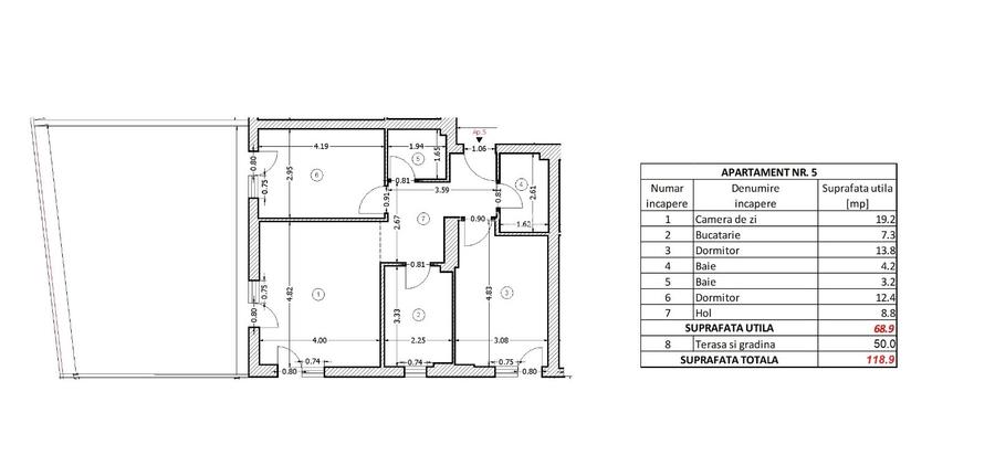 3 camere cu terasă și grădină, loc parcare inclus, LA CHEIE, parter DECOMANDAT - 2