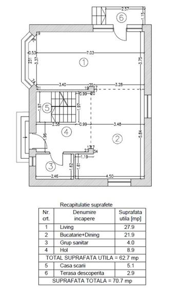 Casă individuală gata de mutat, Tunari, 396 mp teren, 171mp, 4 camere, 3 băi - 7