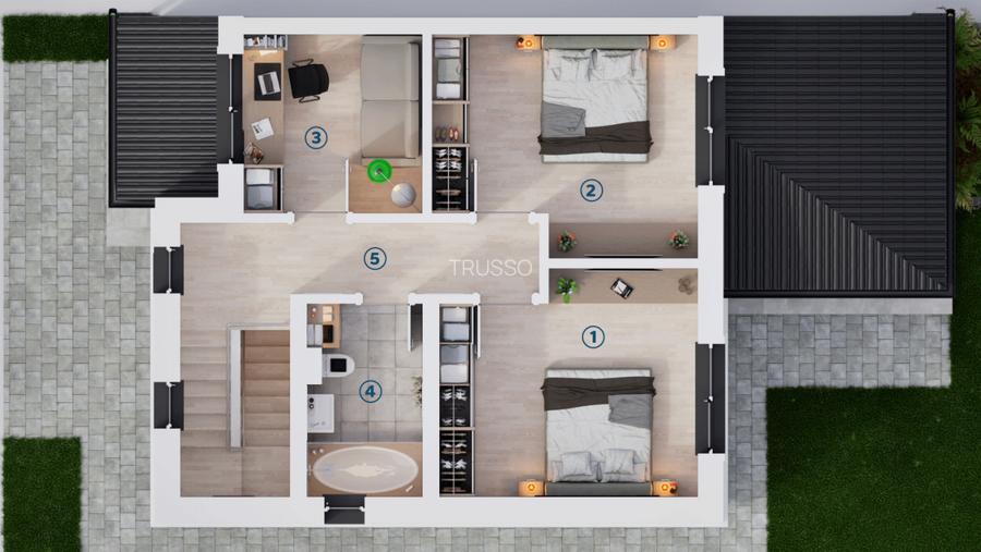 Duplex modern 102 mp | 4 camere | Teren 300 mp | Șura Mica - 6