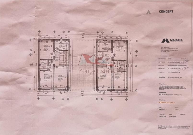 Ansamblu`rezidential, sase case noi la vanzare, Dej