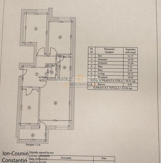 Apartament 3 camere, Mobilat si utilat, Parcare, Aproape de metrou - 9