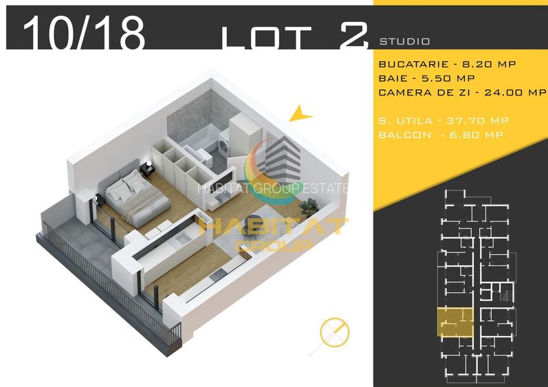 Apartament 2 camere studio - Pallady - 5