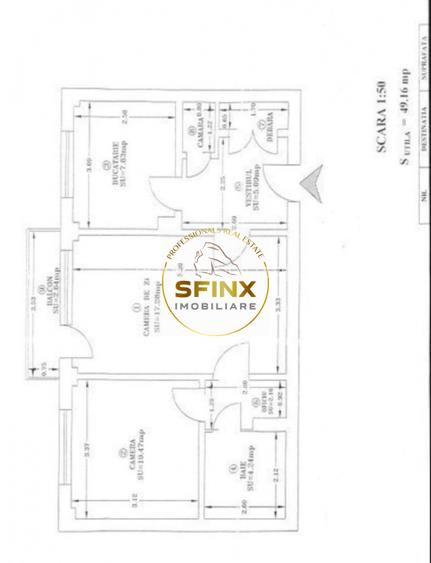 2 camere | Polona | 52mp | Balcon | Etaj 6 - 10