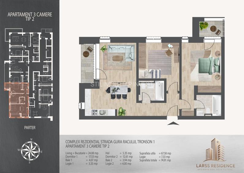 Apartament 3 camere Theodor Pallady metrou,Langa scoala Victor Brauner - 4