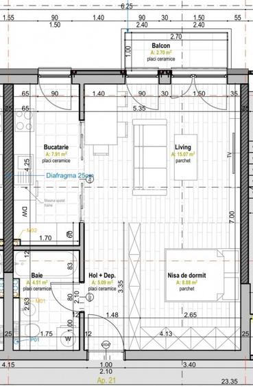 Inchiriere Apartament cu 1 camera, garaj, cartier Buna Ziua,langa Lidl - 7