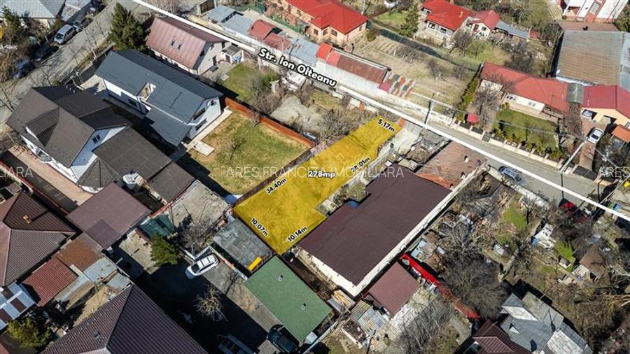 CHITILA,TEREN INTRAVILAN 278 MP,CASA DEMOLABILA,UTILITATI,ASFALT - 2