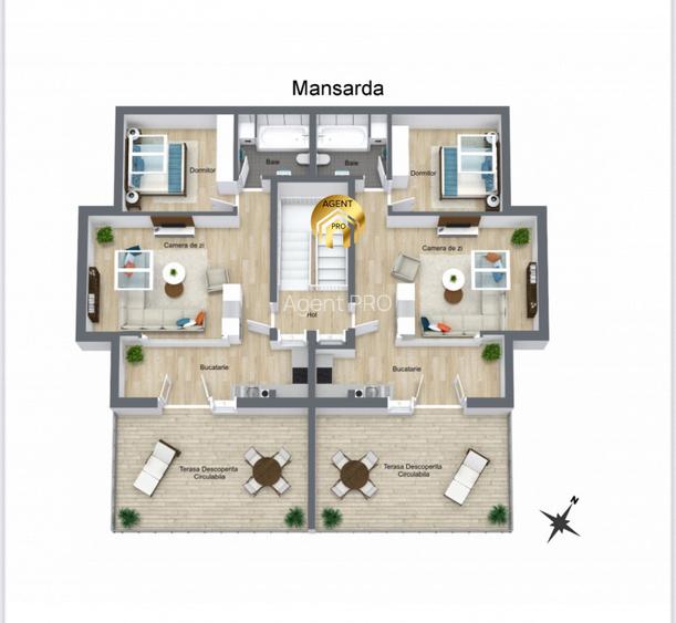 Apartamente Premium 2 camere -Mansarda cu Terasa 27mp - Otopeni Odaile - 6