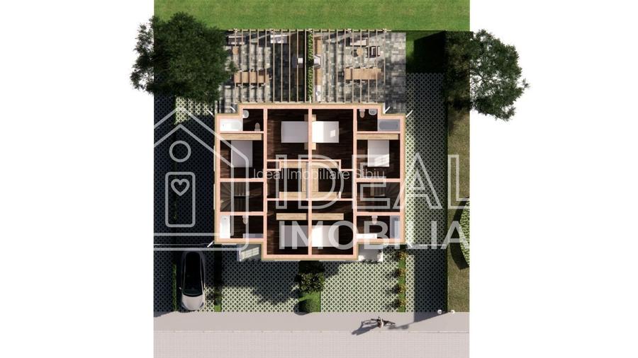Duplex elegant cu 4 camere, curte și loc de parcare – design modern, Șura Mică - 5