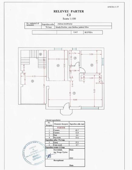 CENTRAL Buftea, langa Palatul Stirbey, vila S+P+E la pret de apartament - 2