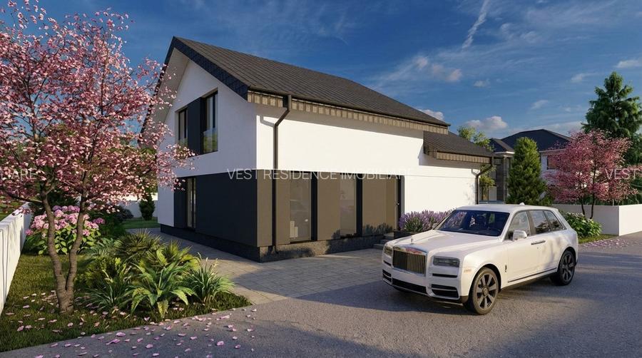 Casă individuală modernă pe parter, eficientă energetic. Comision 0 - 3