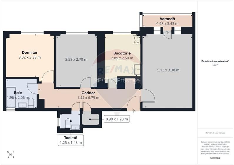 Apartament 3 camere, decomandat de vânzare în zona Aparatorii Patriei - 18