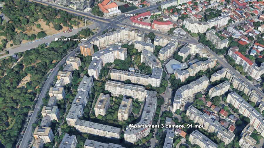 3 camere Tineretului | 100 mp | lângă parc și metrou | mobilat - 16