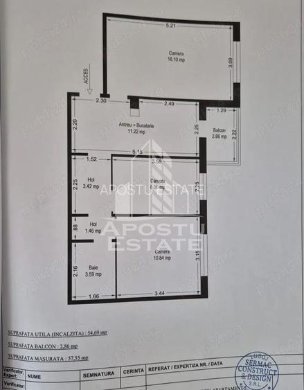 Apartament cu 3 camere, decomandat, zona Calea Aradului - 10