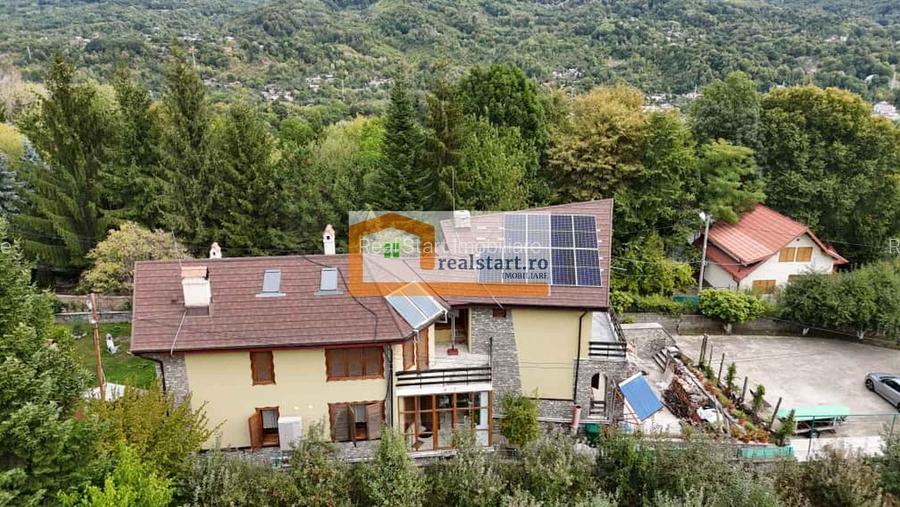 Vedere padure, panouri solare si fotovoltaice, pompa de caldura,  semineu - 3