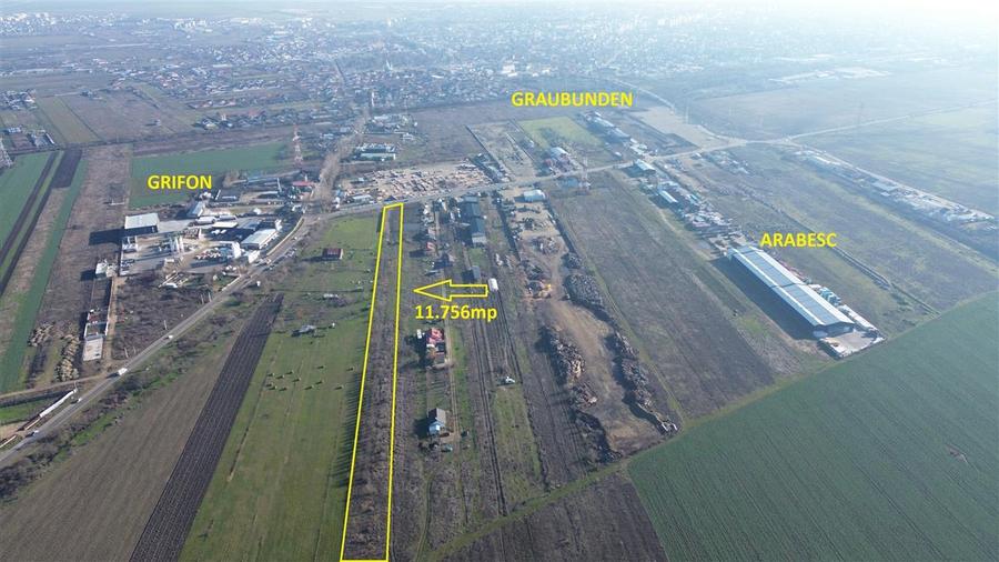 Teren de vanzare 11.756 mp in zona de Vest a Focsaniului