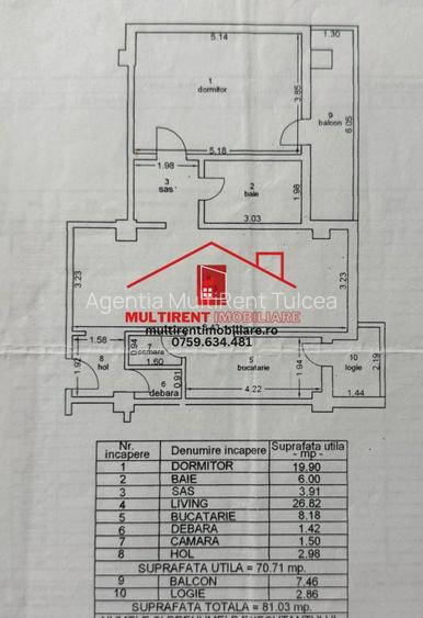 APARTAMENT 81 MP/ ZONA BUNA /ETAJ 2 ! - 8