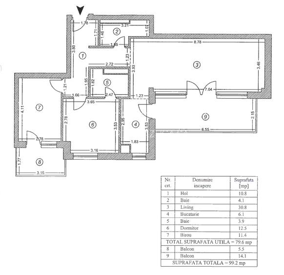QUARTIER AZUGA  - PENTHOUSE CU 3 CAMERE, 100 MP, TERASE CU VEDERI LIBERE - 1