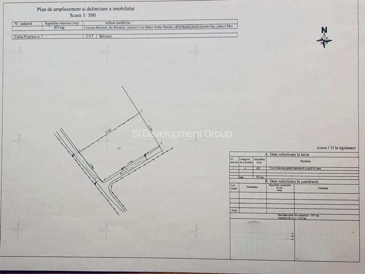 Teren Balotesti - Intravilan Constructii - 833 mp - Utilitati - Lac - Ocazie - 6