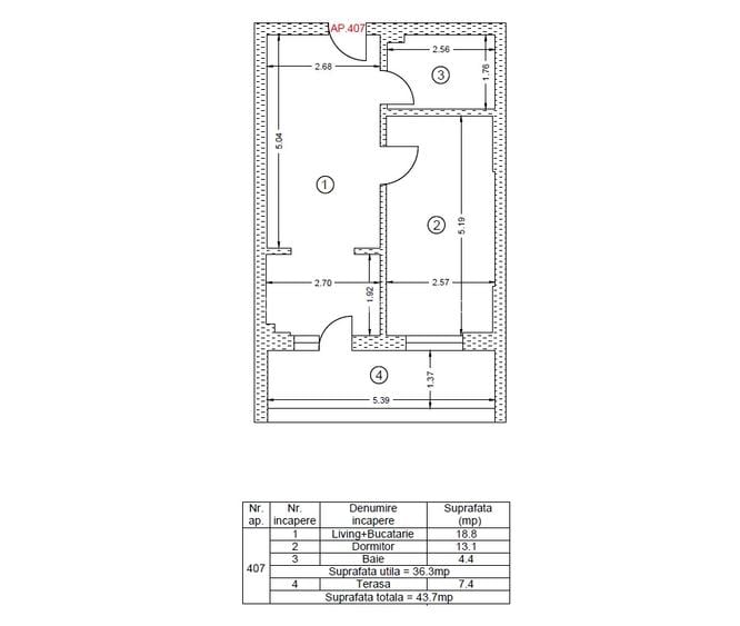 Studio - 45mp - Finalizat, mutare imediata - 12