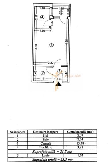 Garsoniera 23 mp centrală termică etaj intermediar Alexandru - 10