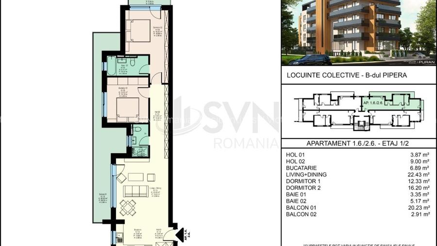 REA1026394 Apartament cu 3 camere Bloc Boutique Finalizare 2026 - 3
