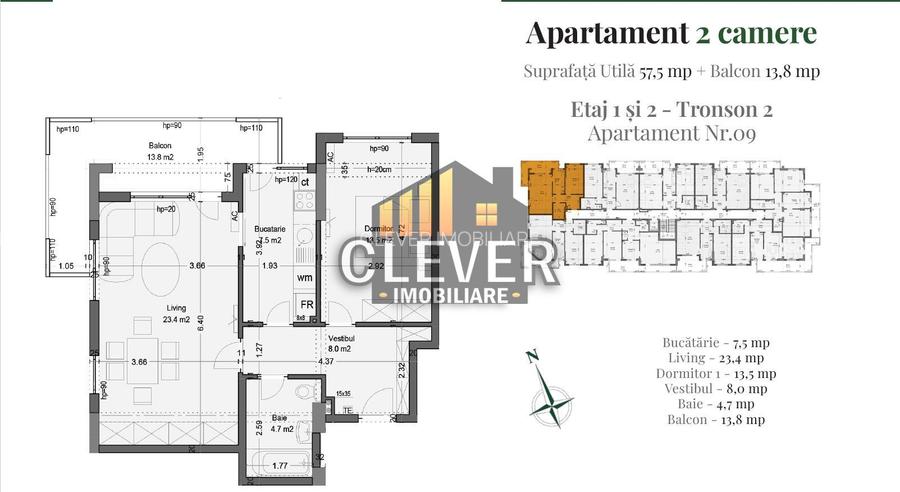 2 camere spațios Pallady, compartimentare excelentă - 1