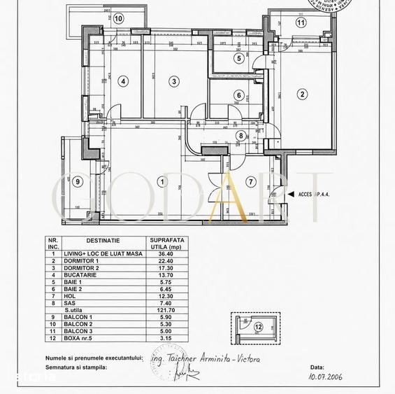 Apartament de lux | 3 camere | 121.7 mp | Mobilat | Utilat - 1