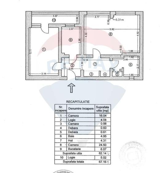 Apartament cu 2 camere decomandat de vanzare in zona Muncii Basarabia