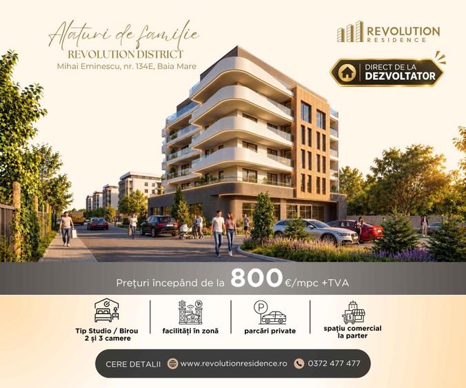 NEW! COMISION 0% - Apartamente Tip Studio/Birou, 2 si 3 Camere - Mihai Eminescu