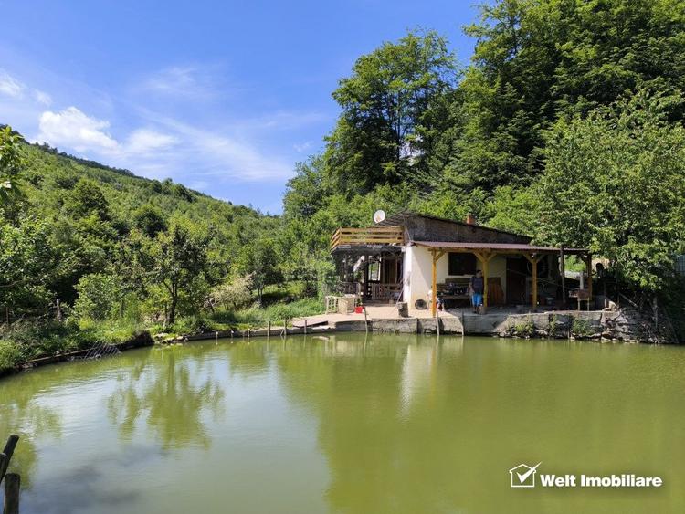Casa de vacanta, cu lac, 5640 mp teren, Huta, com. Chiuiesti, jud. Cluj