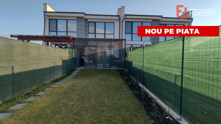 Casa insiruita, 4 camere, Sacalaz - arhitectura moderna, 2 locuri de parcare