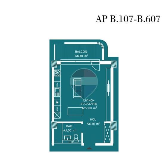 Apartament modern cu 1 cameră | Pipera | My Place North