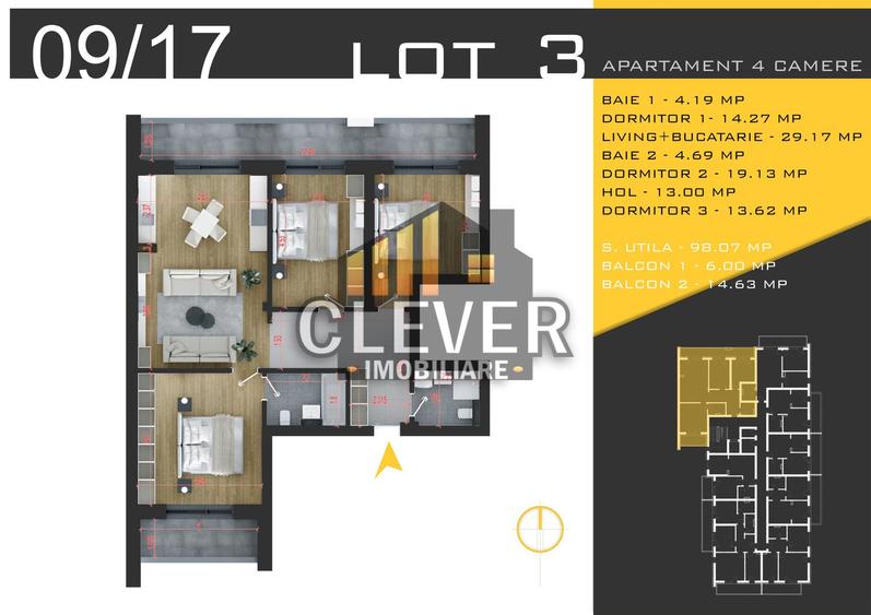 Apartament 4 Spatios |Comision 0%, Pallady, metrou Teclu