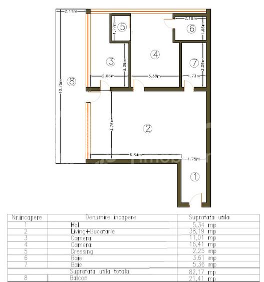 Apartament 3 camere finisat | 82mp | Bloc nou | Parcare | Sannicoara - 11