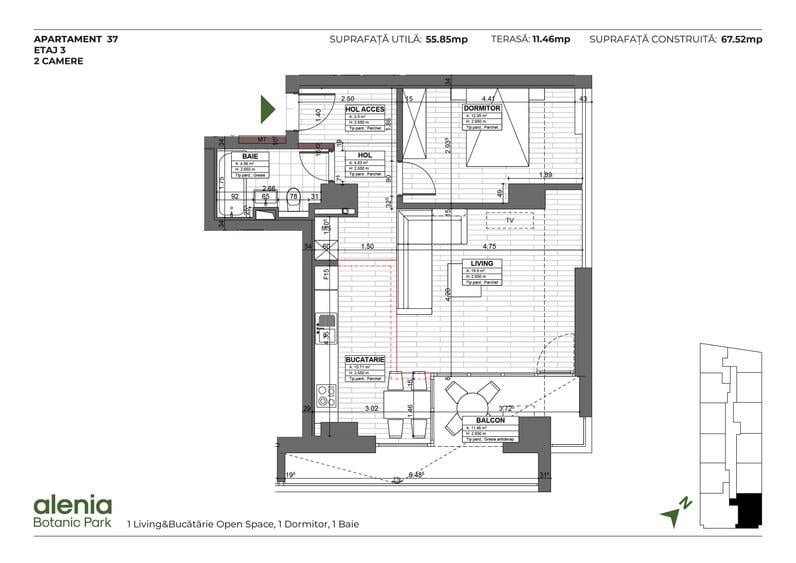 Apartament cu view catre Parcul Botanic - Alenia Botanic Park
