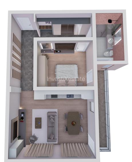 Apartament 2 camere, 62 mp, Mosnita Noua, cartier Armonia - 5