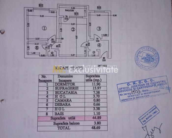 Apartament 2 camere semidecomandat mobilat zona Fratii Golesti - Gara - 16
