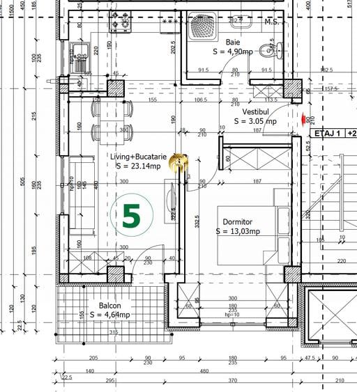 APT. 5 - 2 camere Etaj 1 48 mp - Bloc finalizat - Otopeni