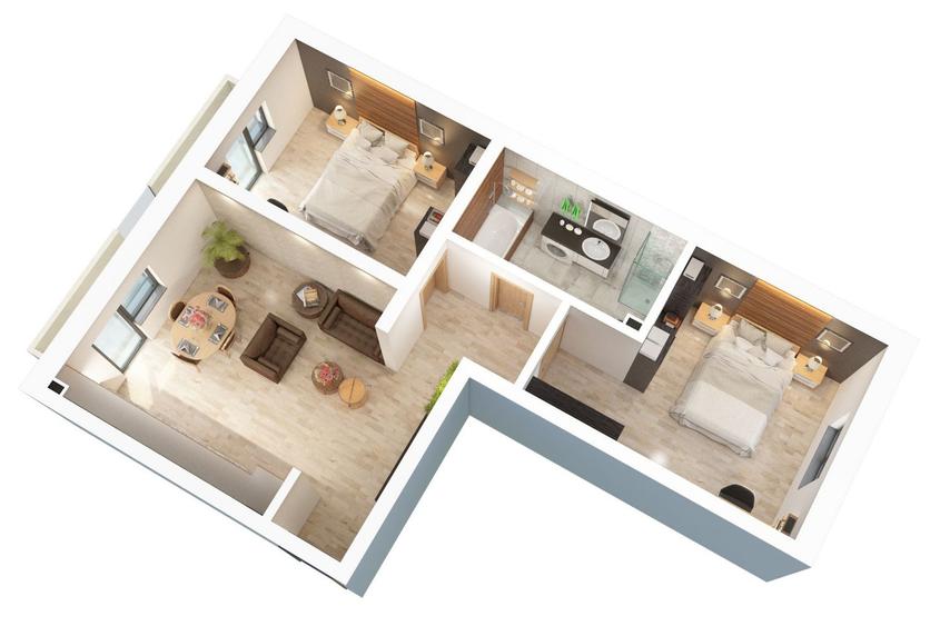 Apartament 3 camere gradina 47 mp Piata Rahovei, Dedeman