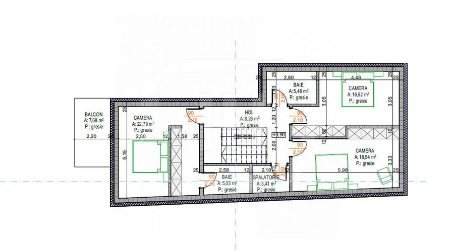 Casa cu arhitectura moderna, 280 utili, teren 619 mp, in zona Gruia
