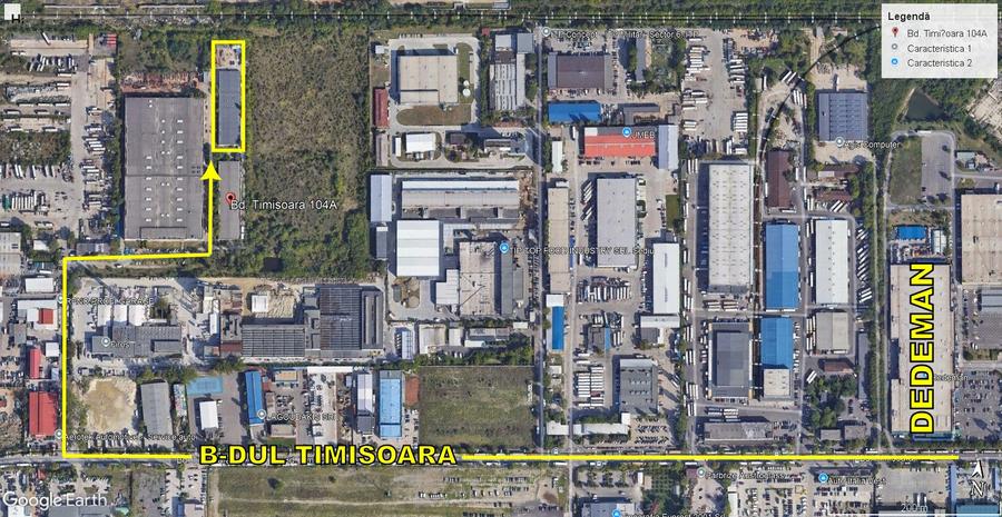 Vanzare hala Bd. Timisoara 2195 mp, toate utilitatile, teren 5900 mp