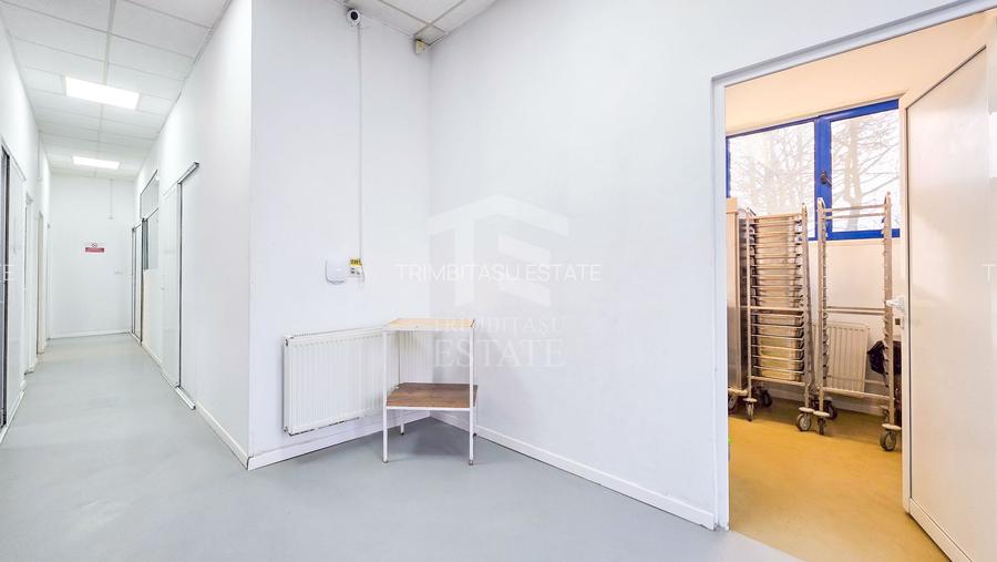 Spațiu industrial–afacere catering la cheie, teren&hală 750 mp S+P+1E